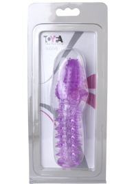 Фиолетовая насадка, удлиняющая половой член - 13,5 см. - Toyfa Basic - в Ногинске купить с доставкой