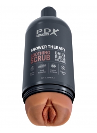 Мастурбатор-вагина цвета карамели Shower Therapy Soothing Scrub - Pipedream - в Ногинске купить с доставкой