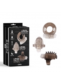Набор из 3 дымчатых эрекционных колец с вибрацией Teasers Ring Kit - Chisa - в Ногинске купить с доставкой