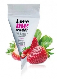 Съедобное согревающее массажное масло Love Me Tender Strawberry с ароматом клубники - 10 мл. - Love to Love - купить с доставкой в Ногинске