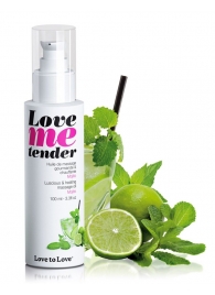 Съедобное согревающее массажное масло Love Me Tender Mojito с ароматом мохито - 100 мл. - Love to Love - купить с доставкой в Ногинске