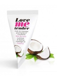 Съедобное согревающее массажное масло Love Me Tender Cocos с ароматом кокоса - 10 мл. - Love to Love - купить с доставкой в Ногинске