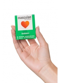 Презервативы анатомической формы Masculan Anatomic - 3 шт. - Masculan - купить с доставкой в Ногинске