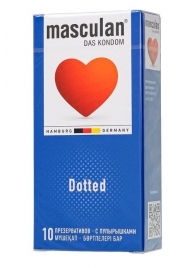 Презервативы с пупырышками Masculan Dotted - 10 шт. - Masculan - купить с доставкой в Ногинске