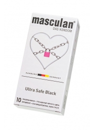 Ультрапрочные презервативы Masculan Ultra Safe Black - 10 шт. - Masculan - купить с доставкой в Ногинске