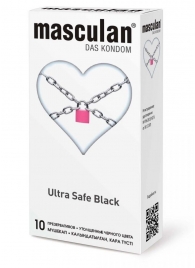 Ультрапрочные презервативы Masculan Ultra Safe Black - 10 шт. - Masculan - купить с доставкой в Ногинске