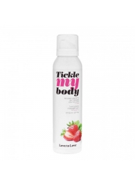Массажная хрустящая пенка Tickle My Body Strawberry с ароматом клубники - 150 мл. - Love to Love - купить с доставкой в Ногинске