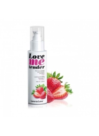 Съедобное согревающее массажное масло Love Me Tender Strawberry с ароматом клубники - 100 мл. - Love to Love - купить с доставкой в Ногинске