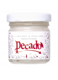 Массажная свеча Caramel   Popcorn - 35 мл. - Pecado - купить с доставкой в Ногинске