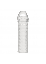 Текстурированная насадка на пенис Clear Textured Penis Enhancing Sleeve Extension - 16,5 см. - BlueLine - в Ногинске купить с доставкой