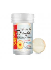 Интимный гель Esferas do Dragao Hot Ball с охлаждающе-разогревающим эффектом (2 шарика по 3 гр.) - HotFlowers - купить с доставкой в Ногинске