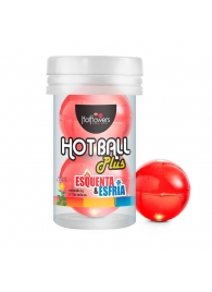 Лубрикант на масляной основе Hot Ball Plus с охлаждающе-разогревающим эффектом (2 шарика по 3 гр.) - HotFlowers - купить с доставкой в Ногинске