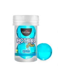 Лубрикант на масляной основе Hot Ball Plus с охлаждающим эффектом (2 шарика по 3 гр.) - HotFlowers - купить с доставкой в Ногинске