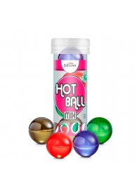 Ароматизированный лубрикант Hot Ball Mix на масляной основе (4 шарика по 3 гр.) - HotFlowers - купить с доставкой в Ногинске