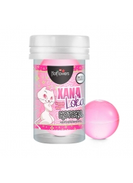 Лубрикант на силиконовой основе с эффектом вибрации Xana Loka Hot Ball (2 шарика по 3 гр.) - HotFlowers - купить с доставкой в Ногинске