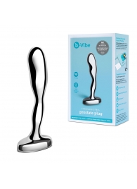 Стальной стимулятор простаты Stainless Steel Prostate Plug - 11,5 см. - b-Vibe - в Ногинске купить с доставкой