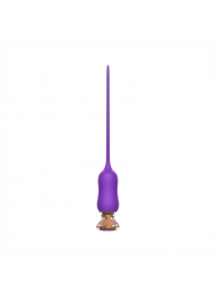 Фиолетовый тонкий стимулятор Nipple Vibrator - 23 см. - I-MOON - купить с доставкой в Ногинске