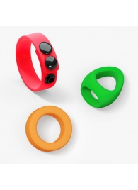 Набор из 3 разноцветных эрекционных колец Kit Neon Ring - Love to Love - в Ногинске купить с доставкой