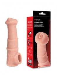 Телесная фантазийная насадка на член Cock Sleeve Size M - KOKOS - в Ногинске купить с доставкой
