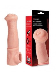 Телесная фантазийная насадка на член Cock Sleeve Size L - KOKOS - в Ногинске купить с доставкой