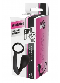 Черное эрекционное кольцо с анальной пробкой Anal Plug With Cockring - Dream Toys - в Ногинске купить с доставкой
