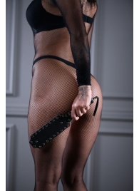 Кожаная шлепалка Sex Game с заклепками - 33 см. - БДСМ Арсенал - купить с доставкой в Ногинске