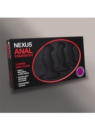 Набор из 3 массажеров простаты чёрного цвета NEXUS ANAL STARTER KIT - Nexus Range - в Ногинске купить с доставкой
