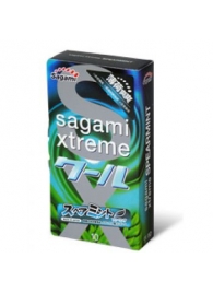 Презервативы Sagami Xtreme Mint с ароматом мяты - 10 шт. - Sagami - купить с доставкой в Ногинске