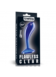 Синяя анальная втулка Flawless Clear Prostate Plug 6.0 - 15 см. - Lovetoy - в Ногинске купить с доставкой