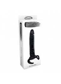 Чёрная насадка-фаллос для двойного проникновения INFLATABLE DILDO SLIM DONG  - 13,5 см. - Toyz4lovers - в Ногинске купить с доставкой