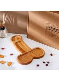 Деревянное блюдо для подачи в форме члена (32,5 х 20 х 1,7 см) - Сима-Ленд - купить с доставкой в Ногинске