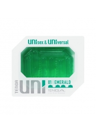 Зеленый мастурбатор-стимулятор Tenga Uni Emerald - Tenga - в Ногинске купить с доставкой