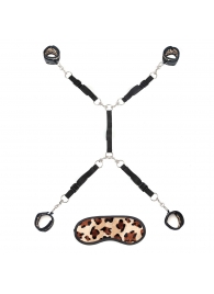 Леопардовая фиксация на матрас для рук и ног Classic Bedspreader - Lux Fetish - купить с доставкой в Ногинске