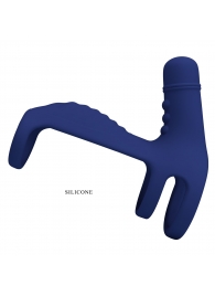 Синяя вибронасадка на пенис Vibrating Penis Sling - Baile - в Ногинске купить с доставкой