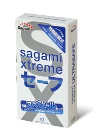 Презервативы Sagami Xtreme Ultrasafe с двойным количеством смазки - 10 шт. - Sagami - купить с доставкой в Ногинске