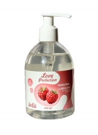 Лубрикант на водной основе Love Protection Raspberry с ароматом малины - 300 мл. - Lola Games - купить с доставкой в Ногинске