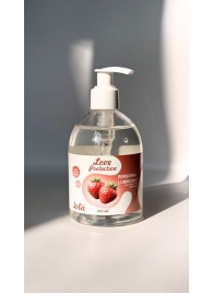 Лубрикант на водной снове Love Protection Strawberry с ароматом клубники - 300 мл. - Lola Games - купить с доставкой в Ногинске