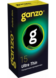 Прозрачные ультратонкие презервативы Ganzo Ultra thin - 15 шт. - Ganzo - купить с доставкой в Ногинске