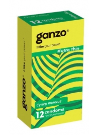 Ультратонкие презервативы Ganzo Ultra thin - 12 шт. - Ganzo - купить с доставкой в Ногинске
