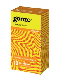 Ароматизированные презервативы Ganzo Juice - 12 шт. - Ganzo - купить с доставкой в Ногинске