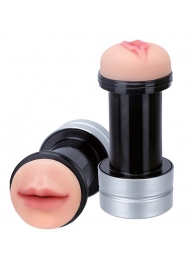 Двусторонний мастурбатор REALSTUFF 2 IN 1 HUMMER MOUTH   VAGINA - ротик и вагина - Dream Toys - в Ногинске купить с доставкой