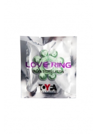 Зеленое эрекционное кольцо-цветок - Toyfa Basic - в Ногинске купить с доставкой