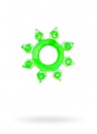 Зеленое эрекционное кольцо-звезда - Toyfa Basic - в Ногинске купить с доставкой