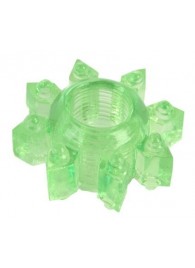 Зеленое эрекционное кольцо-звезда - Toyfa Basic - в Ногинске купить с доставкой