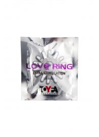 Прозрачное гелевое эрекционное кольцо с шипиками - Toyfa Basic - в Ногинске купить с доставкой