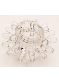 Прозрачное гелевое эрекционное кольцо с шипиками - Toyfa Basic - в Ногинске купить с доставкой