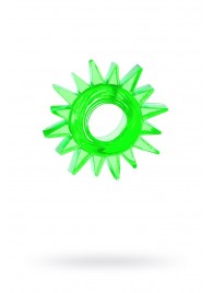 Зеленое эрекционное кольцо-солнце - Toyfa Basic - в Ногинске купить с доставкой