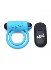 Голубое эрекционное виброкольцо 28X Remote Control Vibrating Cock Ring   Bullet - XR Brands - в Ногинске купить с доставкой