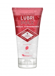 Интимный гель-смазка на водной основе Lubrimax Magic Strawberry - 75 мл. - ИнтелБИО - купить с доставкой в Ногинске