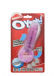 Фиолетовое эрекционное кольцо с вибрацией и пальчиком OYEAH PURPLE - Screaming O - в Ногинске купить с доставкой